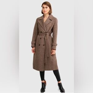 Belle and Bloom front runner belted coat - walnut - small BNWT